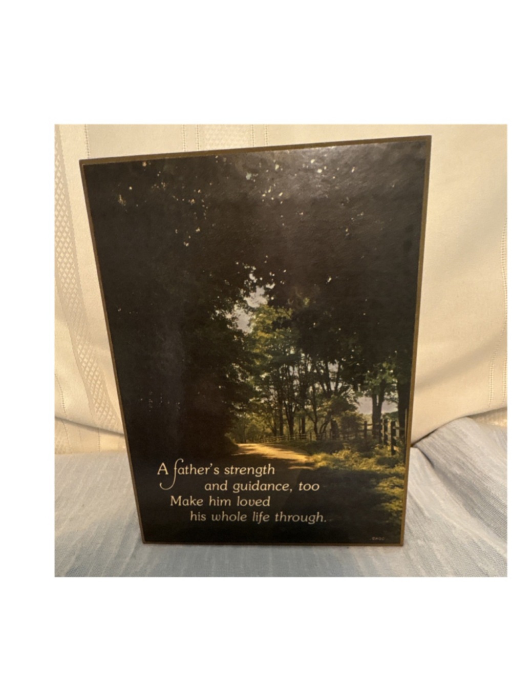 Inspirational Father Quote Wood Plaque Country Decor Free Standing, Vertical
